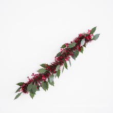 wholesale Tinsel Artificial Christmas Garland with Leaves